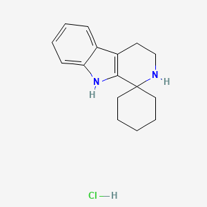 molecular formula C16H21ClN2 B12222384 2',3',4',9'-Tetrahydrospiro[cyclohexane-1,1'-pyrido[3,4-b]indole] hydrochloride 