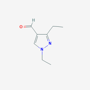 molecular formula C8H12N2O B12222389 1,3-diethyl-1H-pyrazole-4-carbaldehyde 