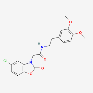 2-(5-chloro-2-oxo-1,3-benzoxazol-3(2H)-yl)-N-[2-(3,4-dimethoxyphenyl)ethyl]acetamide