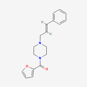 molecular formula C18H20N2O2 B1222242 (呋喃-2-基)[4-(3-苯丙烯基)哌嗪-1-基]甲苯酮 