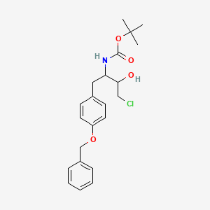 molecular formula C22H28ClNO4 B12222429 tert-Butyl (2S,3R)-1-(4-(benzyloxy)phenyl)-4-chloro-3-hydroxybutan-2-ylcarbamate 