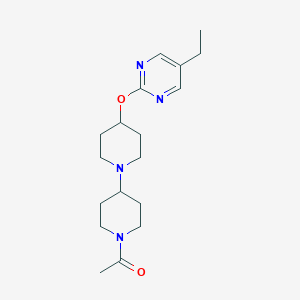 molecular formula C18H28N4O2 B12222447 1-{4-[(5-Ethylpyrimidin-2-yl)oxy]-[1,4'-bipiperidine]-1'-yl}ethan-1-one 