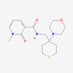 1-methyl-N-{[4-(morpholin-4-yl)thian-4-yl]methyl}-2-oxo-1,2-dihydropyridine-3-carboxamide