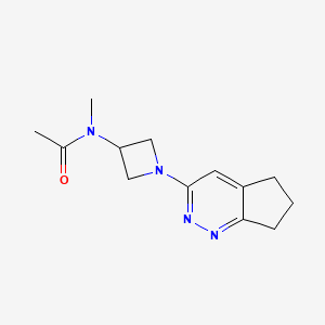 molecular formula C13H18N4O B12222473 N-(1-{5H,6H,7H-cyclopenta[c]pyridazin-3-yl}azetidin-3-yl)-N-methylacetamide 