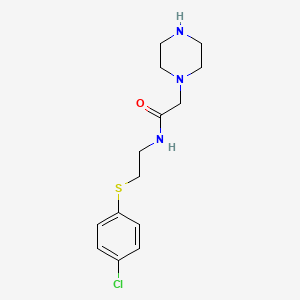 1-Piperazineacetamide, N-[2-[(4-chlorophenyl)thio]ethyl]-