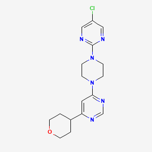 4-[4-(5-Chloropyrimidin-2-yl)piperazin-1-yl]-6-(oxan-4-yl)pyrimidine