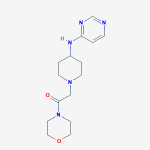 molecular formula C15H23N5O2 B12222520 1-(Morpholin-4-yl)-2-{4-[(pyrimidin-4-yl)amino]piperidin-1-yl}ethan-1-one 