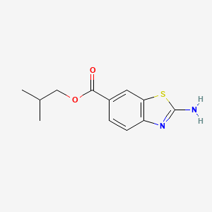 molecular formula C12H14N2O2S B12222523 Isobutyl 2-amino-1,3-benzothiazole-6-carboxylate CAS No. 890092-79-2