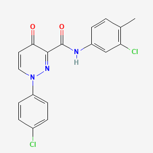 N-(3-chloro-4-methylphenyl)-1-(4-chlorophenyl)-4-oxo-1,4-dihydropyridazine-3-carboxamide