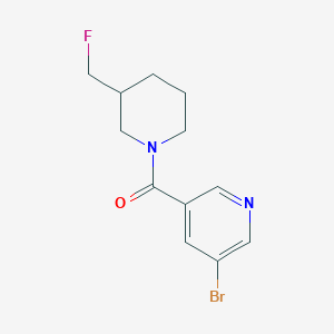 molecular formula C12H14BrFN2O B12222570 3-Bromo-5-[3-(fluoromethyl)piperidine-1-carbonyl]pyridine 