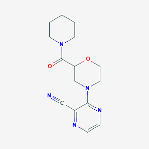 3-[2-(Piperidine-1-carbonyl)morpholin-4-yl]pyrazine-2-carbonitrile