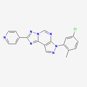 3-(5-Chloro-2-methylphenyl)-8-(4-pyridyl)-6-hydropyrazolo[5,4-d]1,2,4-triazolo [1,5-e]pyrimidine