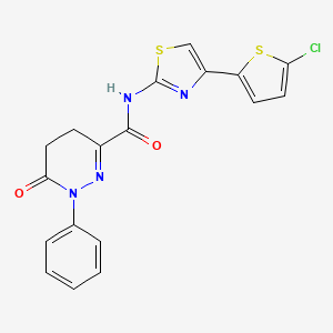 N-[4-(5-chlorothiophen-2-yl)-1,3-thiazol-2-yl]-6-oxo-1-phenyl-1,4,5,6-tetrahydropyridazine-3-carboxamide