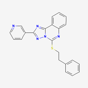 5-[(2-Phenylethyl)sulfanyl]-2-(pyridin-3-yl)[1,2,4]triazolo[1,5-c]quinazoline