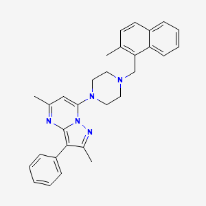 2,5-Dimethyl-7-{4-[(2-methylnaphthalen-1-yl)methyl]piperazin-1-yl}-3-phenylpyrazolo[1,5-a]pyrimidine