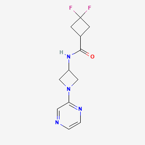 3,3-difluoro-N-[1-(pyrazin-2-yl)azetidin-3-yl]cyclobutane-1-carboxamide