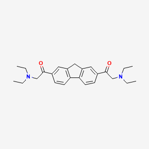 molecular formula C25H32N2O2 B1222265 2-(diethylamino)-1-[7-[2-(diethylamino)acetyl]-9H-fluoren-2-yl]ethanone CAS No. 66686-30-4