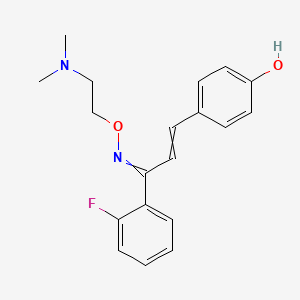 molecular formula C19H21FN2O2 B1222268 4-[3-[2-(Dimethylamino)ethoxyimino]-3-(2-fluorophenyl)prop-1-enyl]phenol 