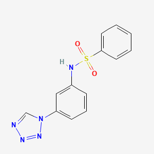 molecular formula C13H11N5O2S B12222694 N-[3-(1H-tetrazol-1-yl)phenyl]benzenesulfonamide CAS No. 883301-42-6