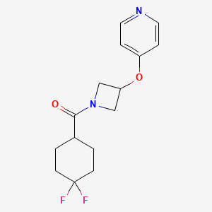 molecular formula C15H18F2N2O2 B12222699 4-{[1-(4,4-Difluorocyclohexanecarbonyl)azetidin-3-yl]oxy}pyridine 