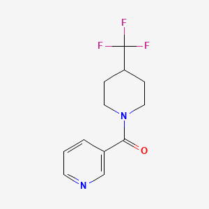 molecular formula C12H13F3N2O B12222756 3-[4-(Trifluoromethyl)piperidine-1-carbonyl]pyridine 