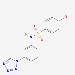 4-methoxy-N-[3-(1H-tetrazol-1-yl)phenyl]benzenesulfonamide