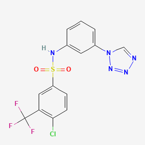 4-chloro-N-[3-(1H-tetrazol-1-yl)phenyl]-3-(trifluoromethyl)benzenesulfonamide