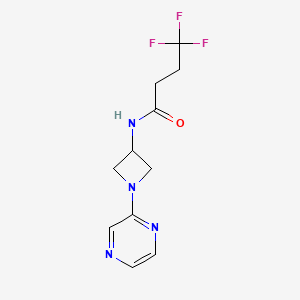 4,4,4-trifluoro-N-[1-(pyrazin-2-yl)azetidin-3-yl]butanamide