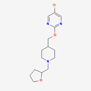 5-Bromo-2-({1-[(oxolan-2-yl)methyl]piperidin-4-yl}methoxy)pyrimidine