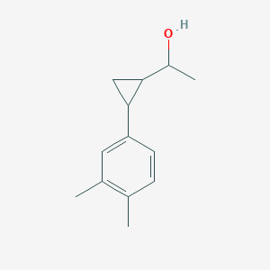 molecular formula C13H18O B12222825 Cyclopropanemethanol, 2-(3,4-dimethylphenyl)-alpha-methyl- CAS No. 1269532-16-2