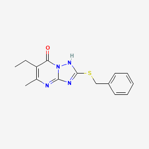 2-(benzylsulfanyl)-6-ethyl-5-methyl[1,2,4]triazolo[1,5-a]pyrimidin-7(4H)-one