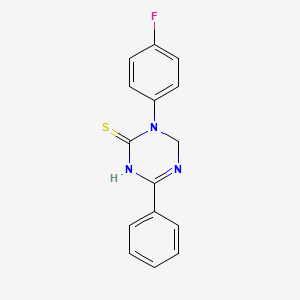 3-(4-Fluoro-phenyl)-6-phenyl-3,4-dihydro-1H-[1,3,5]triazine-2-thione