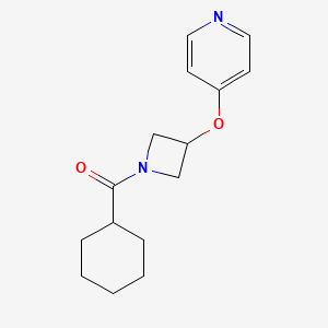 molecular formula C15H20N2O2 B12222841 4-[(1-Cyclohexanecarbonylazetidin-3-yl)oxy]pyridine 