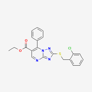 Ethyl 2-[(2-chlorobenzyl)sulfanyl]-7-phenyl[1,2,4]triazolo[1,5-a]pyrimidine-6-carboxylate