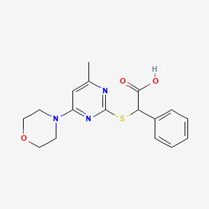 alpha-((4-Methyl-6-(4-morpholinyl)-2-pyrimidinyl)thio)benzeneacetic acid