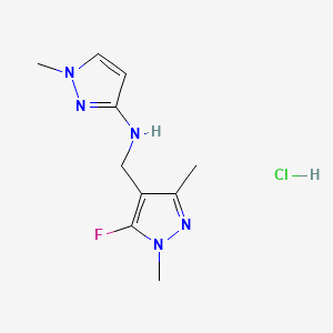 N-[(5-fluoro-1,3-dimethylpyrazol-4-yl)methyl]-1-methylpyrazol-3-amine;hydrochloride