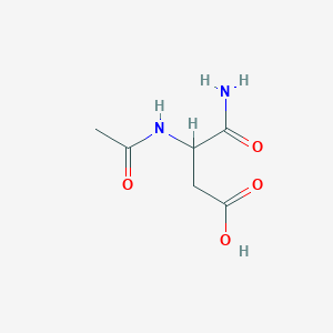 molecular formula C6H10N2O4 B12222934 3-Acetamido-4-amino-4-oxobutanoic acid CAS No. 1374509-32-6