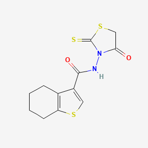 N-(4-oxo-2-sulfanylidene-1,3-thiazolidin-3-yl)-4,5,6,7-tetrahydro-1-benzothiophene-3-carboxamide