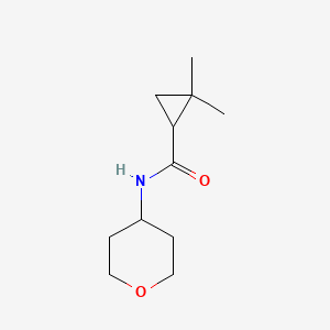 2,2-dimethyl-N-(oxan-4-yl)cyclopropane-1-carboxamide