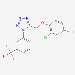 molecular formula C15H9Cl2F3N4O B12222984 5-[(2,4-dichlorophenoxy)methyl]-1-[3-(trifluoromethyl)phenyl]-1H-tetrazole 