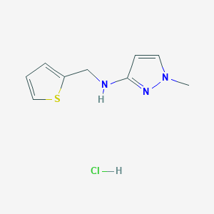 molecular formula C9H12ClN3S B12222994 1-methyl-N-(2-thienylmethyl)-1H-pyrazol-3-amine 