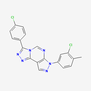 7-(3-chloro-4-methylphenyl)-3-(4-chlorophenyl)-7H-pyrazolo[4,3-e][1,2,4]triazolo[4,3-c]pyrimidine