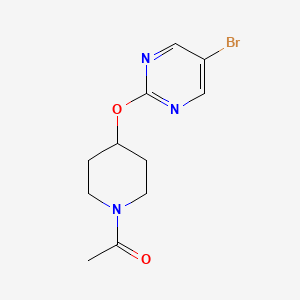 molecular formula C11H14BrN3O2 B12223016 1-{4-[(5-Bromopyrimidin-2-yl)oxy]piperidin-1-yl}ethan-1-one 