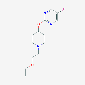 molecular formula C13H20FN3O2 B12223022 2-{[1-(2-Ethoxyethyl)piperidin-4-yl]oxy}-5-fluoropyrimidine 