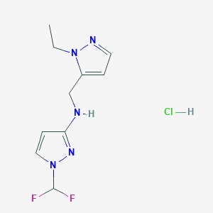 1-(difluoromethyl)-N-[(2-ethylpyrazol-3-yl)methyl]pyrazol-3-amine;hydrochloride