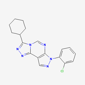 7-(2-chlorophenyl)-3-cyclohexyl-7H-pyrazolo[4,3-e][1,2,4]triazolo[4,3-c]pyrimidine