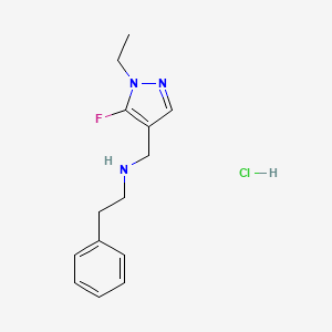 N-[(1-ethyl-5-fluoropyrazol-4-yl)methyl]-2-phenylethanamine;hydrochloride