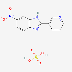 molecular formula C12H10N4O6S B12223039 5-Nitro-2-(pyridin-3-yl)-1H-benzo[d]imidazole sulfate 