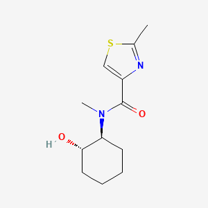 molecular formula C12H18N2O2S B12223081 N-[(1S,2S)-2-hydroxycyclohexyl]-N,2-dimethyl-1,3-thiazole-4-carboxamide 