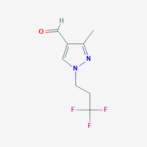 3-Methyl-1-(3,3,3-trifluoropropyl)-1H-pyrazole-4-carbaldehyde